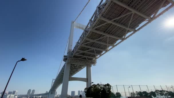 Tokio Rainbow Bridge Landschap — Stockvideo