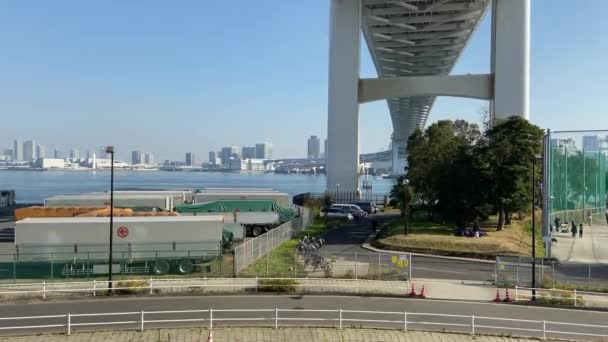 東京レインボーブリッジ景観 — ストック動画