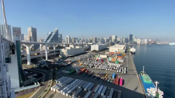 Tokyo Rainbow Bridge Paisagem — Vídeo de Stock