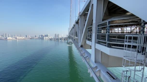 Пейзаж Токийского Радужного Моста — стоковое видео