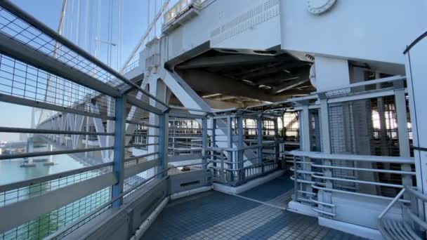 Landschaft Der Regenbogenbrücke Tokio — Stockvideo