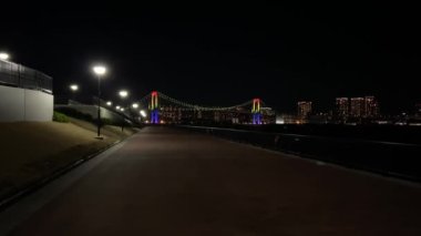Japonya 'da Gökkuşağı Köprüsü, Tokyo Gece Manzarası