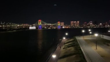 Japonya 'da Gökkuşağı Köprüsü, Tokyo Gece Manzarası
