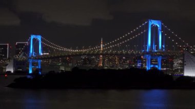 Japonya 'da Gökkuşağı Köprüsü, Tokyo Gece Manzarası