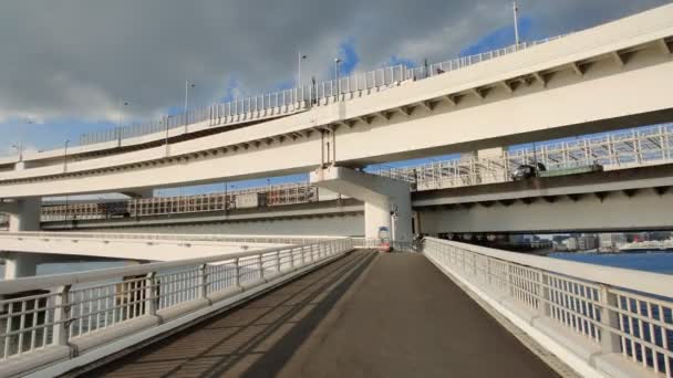 Токийский Радужный Мост — стоковое видео