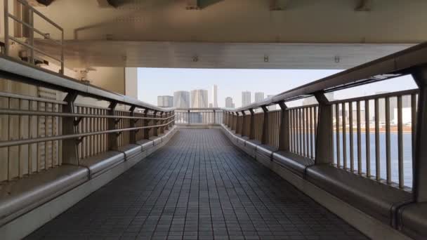 Ponte Arco Íris Tóquio Promenade — Vídeo de Stock