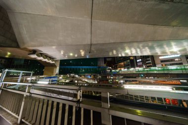 Shibuya Japonya 'da, Tokyo Gece Manzarası