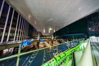 Shibuya Japonya 'da, Tokyo Gece Manzarası