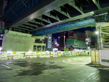 Shibuya Japonya 'da, Tokyo Gece Manzarası