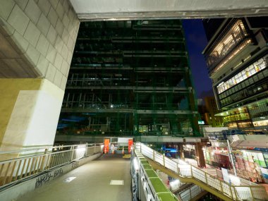 Shibuya Japonya 'da, Tokyo Gece Manzarası