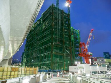 Shibuya Japonya 'da, Tokyo Gece Manzarası
