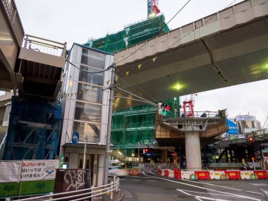 Shibuya Japonya 'da, Tokyo Gece Manzarası