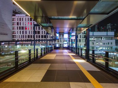 Shibuya Japonya 'da, Tokyo Gece Manzarası