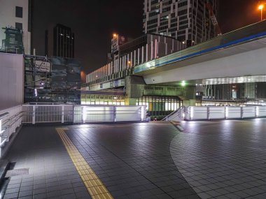 Shibuya Japonya 'da, Tokyo Gece Manzarası