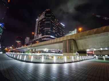 Shibuya Japonya 'da, Tokyo Gece Manzarası