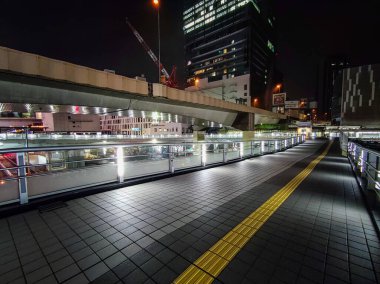 Shibuya Japonya 'da, Tokyo Gece Manzarası