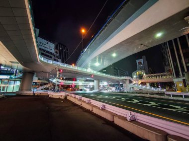 Shibuya Japonya 'da, Tokyo Gece Manzarası