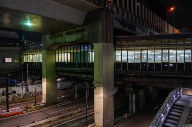 Shibuya Japonya 'da, Tokyo Gece Manzarası