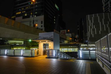 Shibuya Japonya 'da, Tokyo Gece Manzarası