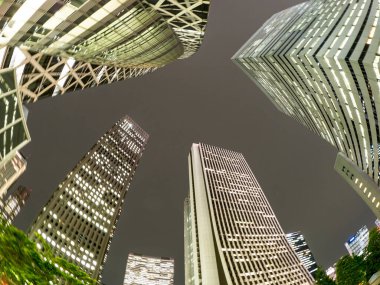Shinjuku Japonya 'da, Tokyo Gece Manzarası