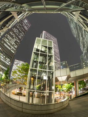Shinjuku Japonya 'da, Tokyo Gece Manzarası