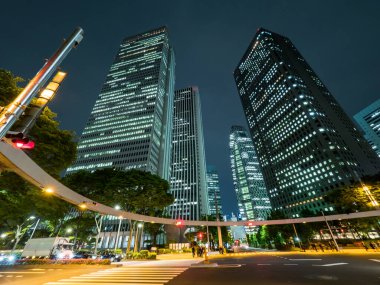 Shinjuku Japonya 'da, Tokyo Gece Manzarası
