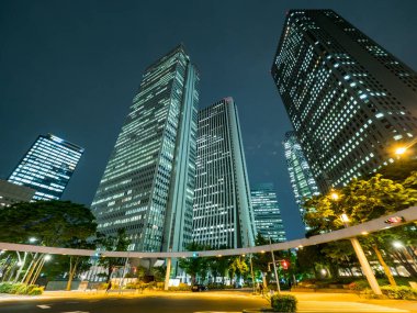 Shinjuku Japonya 'da, Tokyo Gece Manzarası