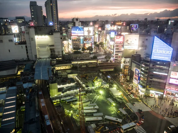 Shibuya Japan Tokyo Nachtzicht — Stockfoto