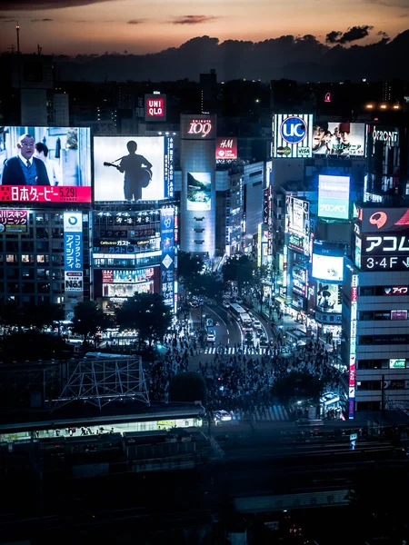 Shibuya Japão Tokyo Night View — Fotografia de Stock