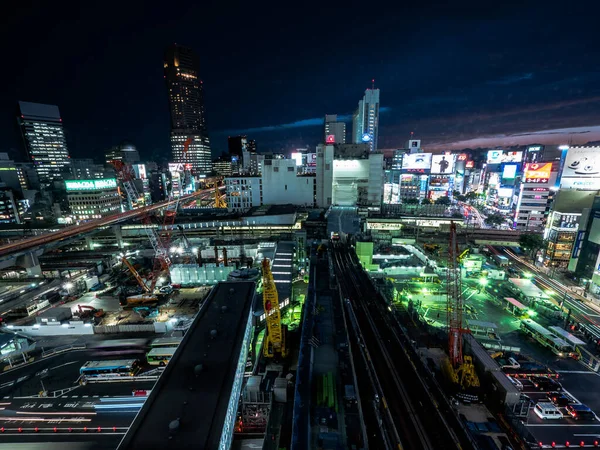 Shibuya Japan Tokyo Nachtzicht — Stockfoto