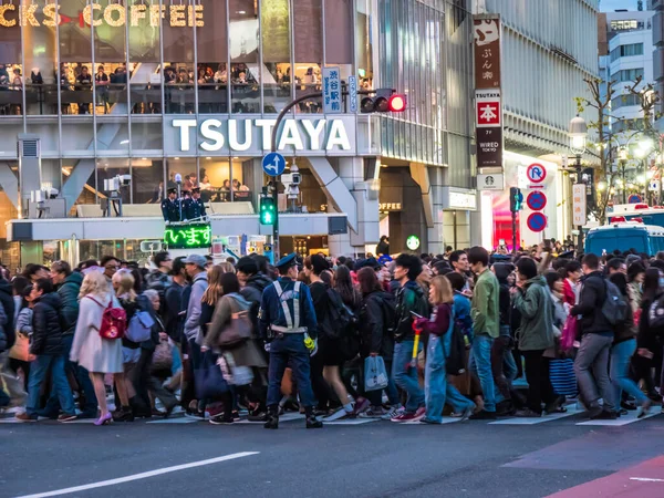 Shibuya Japonya 'da, Tokyo Gece Manzarası