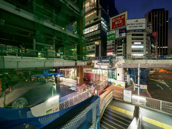 Shibuya Giappone Tokyo Vista Notturna — Foto Stock