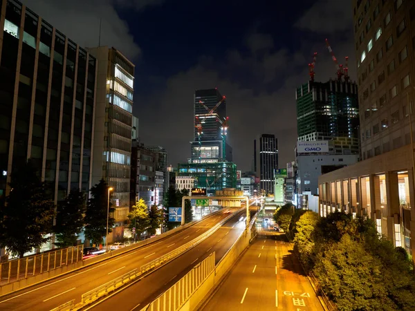 Сибуя Японии Ночной Вид Токио — стоковое фото