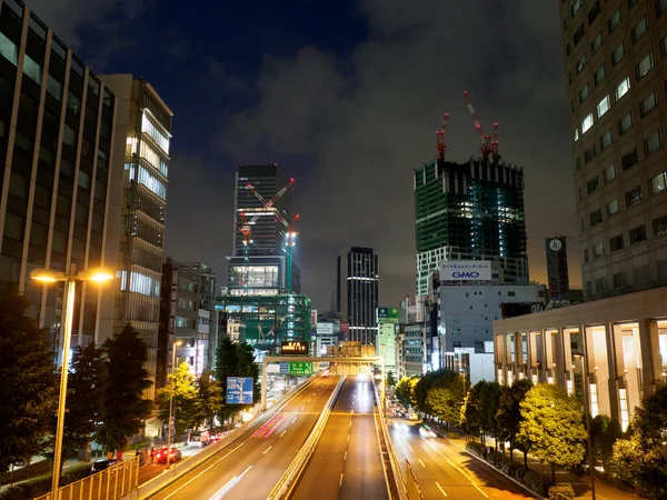 Shibuya Japonii Tokyo Night View — Zdjęcie stockowe
