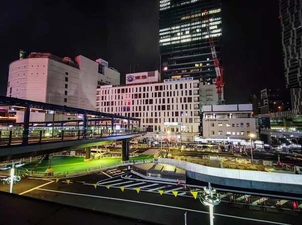 Shibuya Japón Tokio Vista Nocturna — Foto de Stock