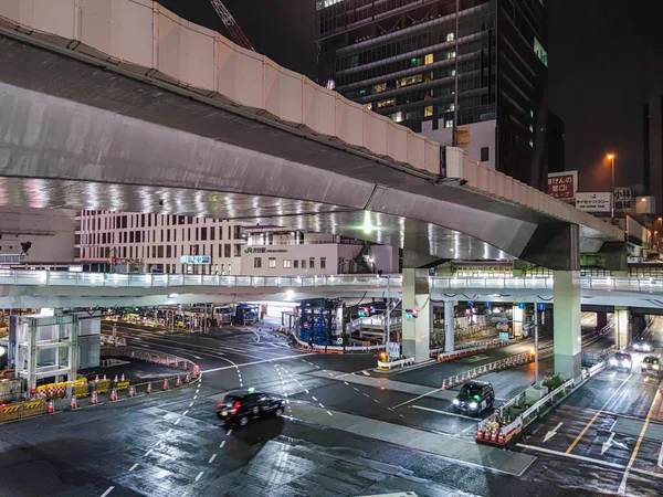 Shibuya Japonya Tokyo Gece Manzarası — Stok fotoğraf