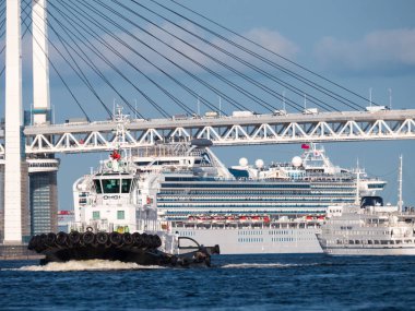 Lüks yolcu gemisi, Yokohama Japonya Peyzajı