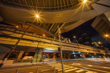 Japonya Tokyo Kavşağı Gece Görünümü