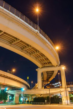 Japonya Tokyo Kavşağı Gece Görünümü