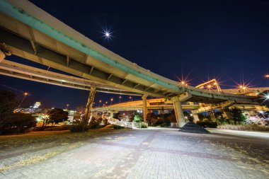 Japonya Tokyo Kavşağı Gece Görünümü