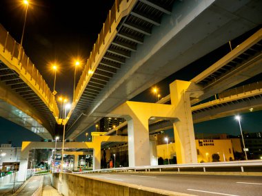 Japonya Tokyo Kavşağı Gece Görünümü