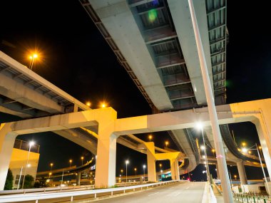 Japonya Tokyo Kavşağı Gece Görünümü