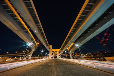 Japonya Tokyo Kavşağı Gece Görünümü
