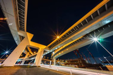 Japonya Tokyo Kavşağı Gece Görünümü