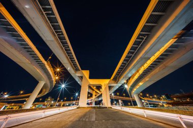 Japonya Tokyo Kavşağı Gece Görünümü