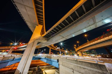 Japonya Tokyo Kavşağı Gece Görünümü