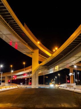 Japonya Tokyo Kavşağı Gece Görünümü