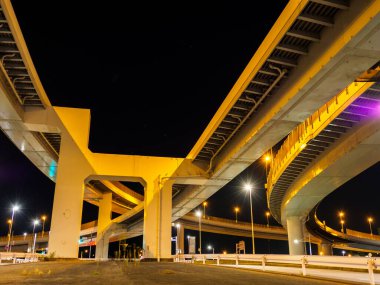 Japonya Tokyo Kavşağı Gece Görünümü