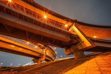 Japonya Tokyo Kavşağı Gece Görünümü