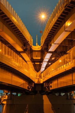 Japonya Tokyo Kavşağı Gece Görünümü